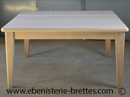 table bois carrée sur mesure bordeaux